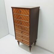 Vintage semainier in lacquered wood / dresser rag picker furniture storage