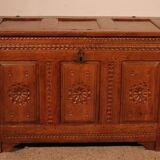 Coffre Renaissance En Chêne -17° Siècle