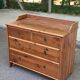 Commode scandinave en bois massif avec 4 tiroirs années 90