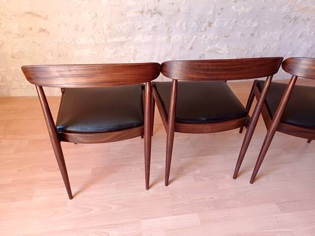 4 chaises scandinaves vintage design 1960 teck