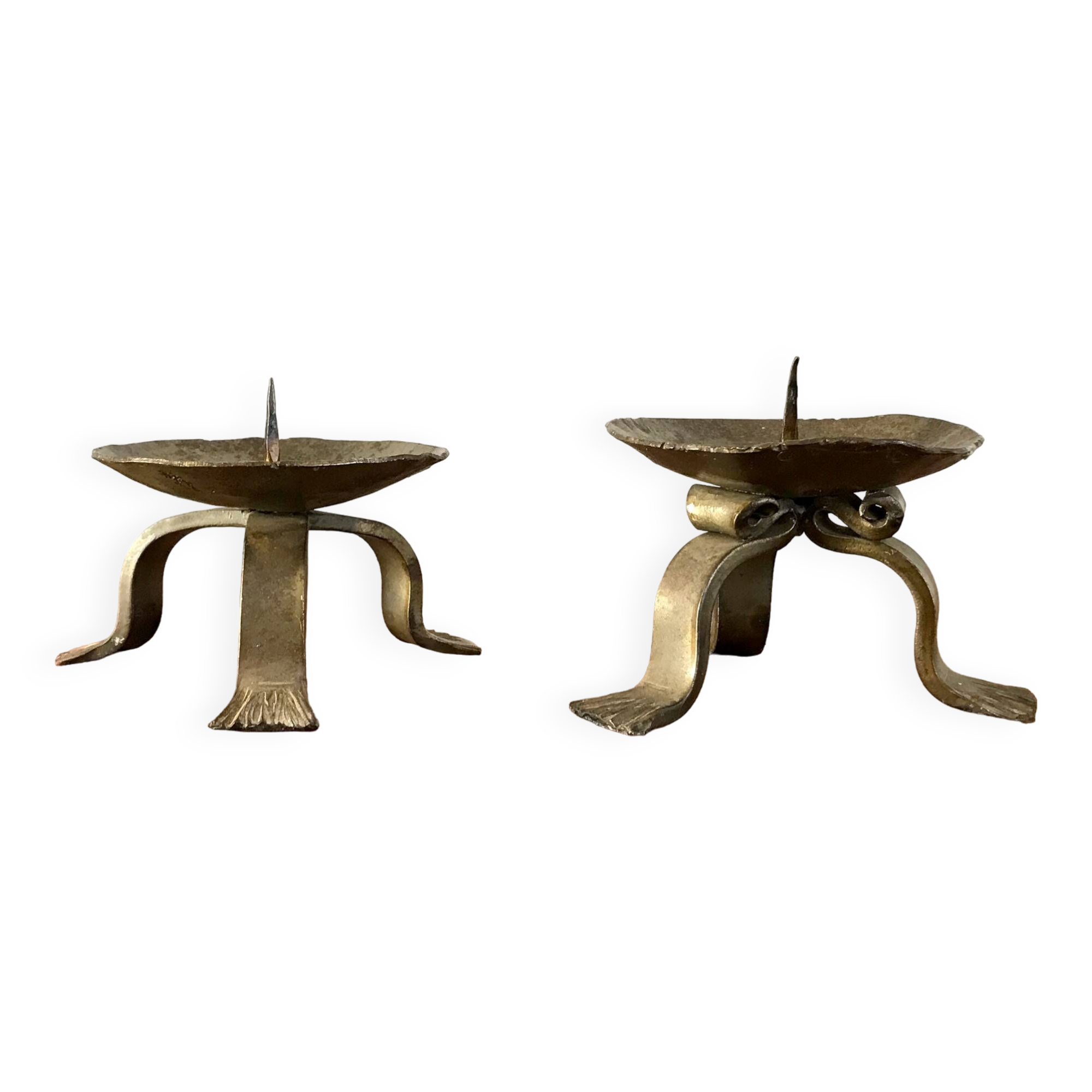 Vintage wrought iron candle holders from the 70s