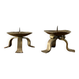 Vintage wrought iron candle holders from the 70s