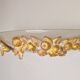 Vintage Bowl Wall Lamps in Goldleaf Murano Glass, Italy, 1970s, Set of 2