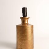 Gold Glazed Ceramic Table Lamp by Bitossi for Bergboms, 1970's