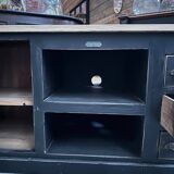 Workshop furniture transformed into a TV unit.