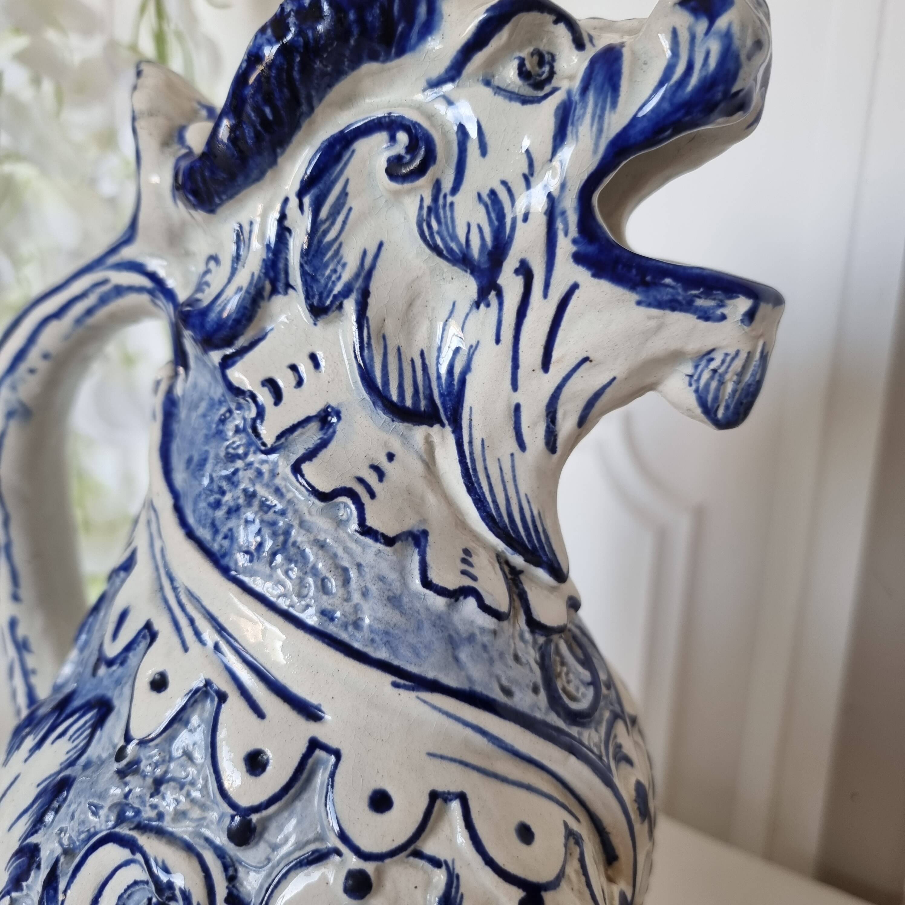 Aquamanil Pitcher with Chimera by Émile Gallé, 1890-1900