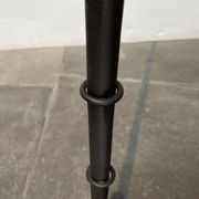 Large tripod candlestick in brutalist wrought iron, mid-century, 1960s.