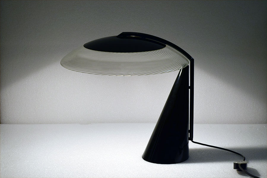 Table lamp in murano glass and metal, 1970s