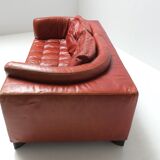 Vintage Osaka loveseat in oxblood leather by Natuzzi Italy