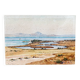 Aquarelle signée Michèle Cortegiani, paysage de Sicile