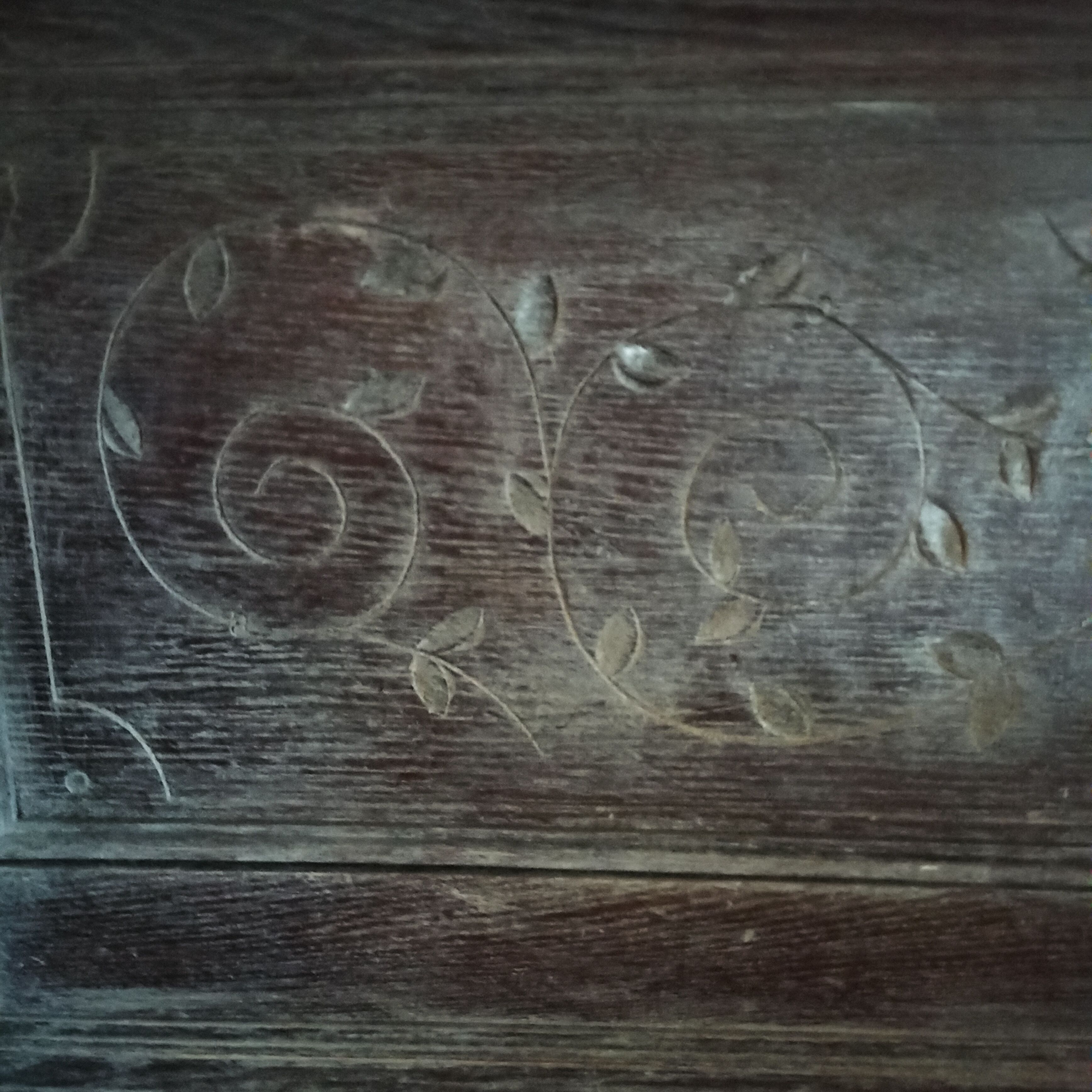 Carved two-body sideboard with 2 lions