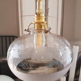 Walking lamp made with a vintage globe