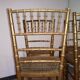 4 napoleon 3 golden wood bamboo chairs