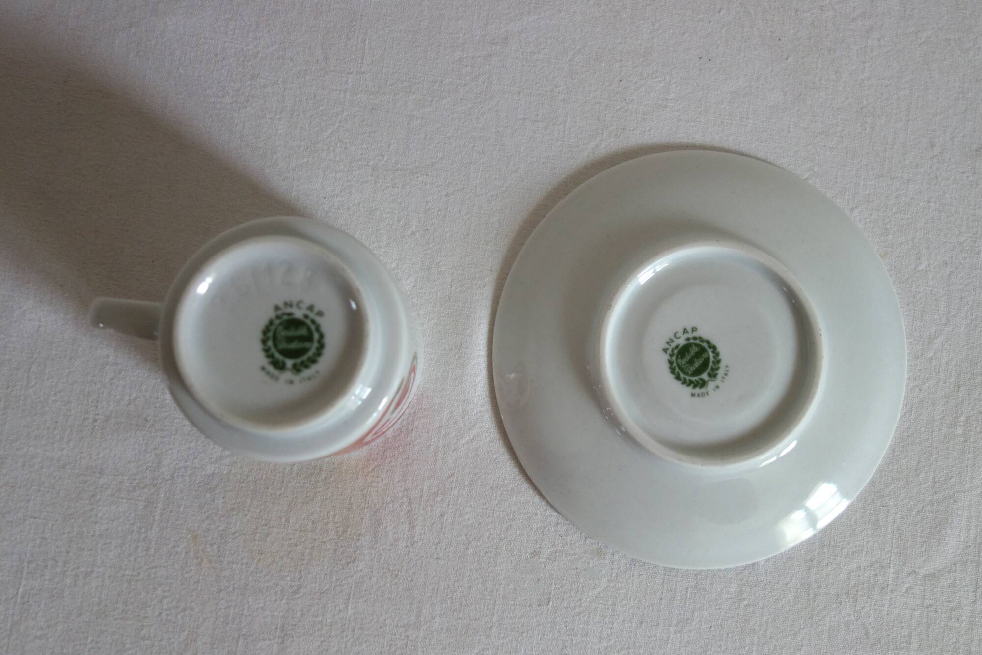 “ANCAP” porcelain coffee service made in Italy