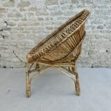 Rattan basket armchair from the 60s