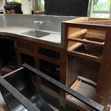 1950s oak and Formica bar