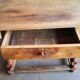 Old country desk feet turned