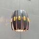 Lampe suspension métal et prisme modèle blanc milieu du siècle par Werner Schou pour Coronell Elektro, Danemark, années 1960