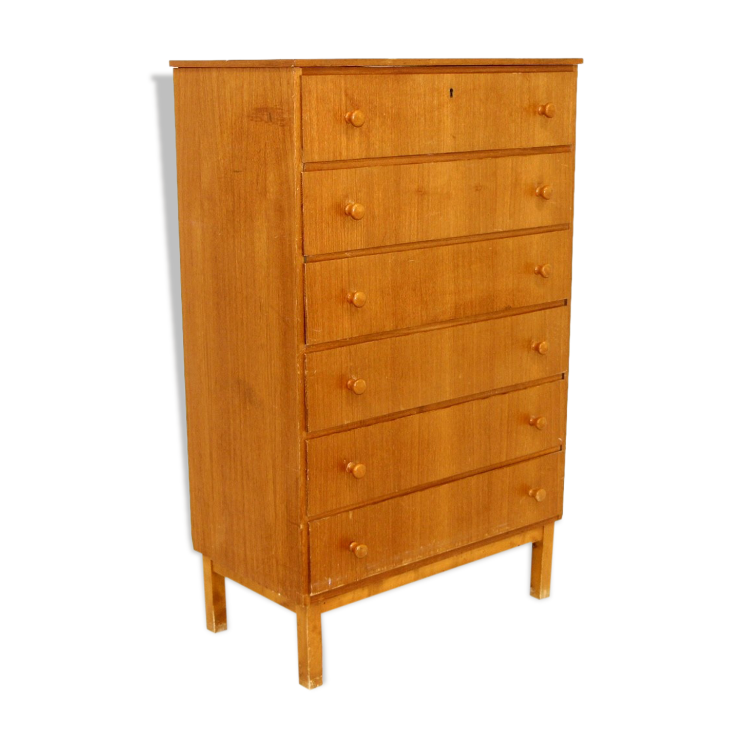 Commode "tallboy" en teck Suède 1960