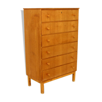 Chest of drawers "tallboy" in teak, sweden, 1960