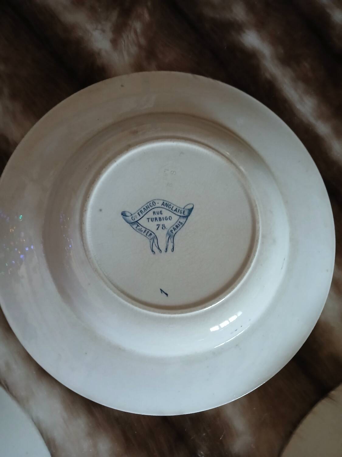 10 antique deep plates in ironstone