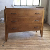 Vintage chest of drawers gilded oak