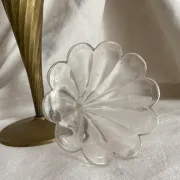 30 cm cornette vase in glass and brass from the 1950s