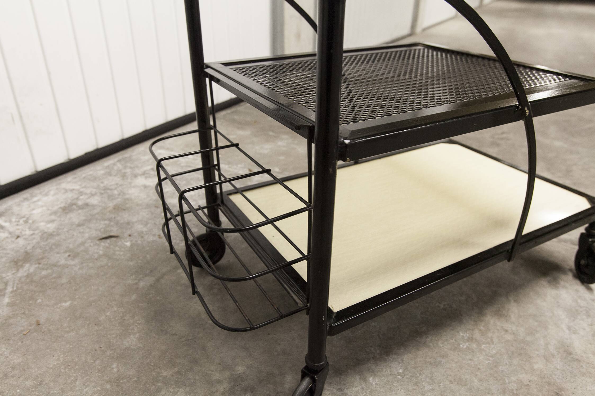 Trolley on wheels 1960 perforated metal