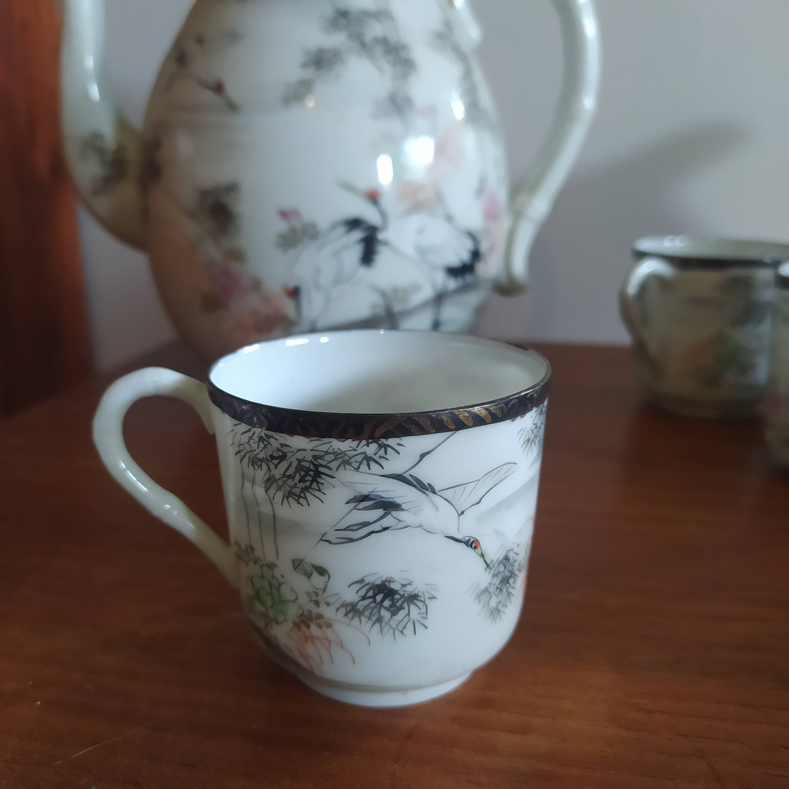 Kutani porcelain coffee service from Japan, early 19th century