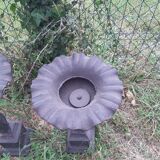 Pair of cast iron planters