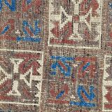 Ancient tribal baloch carpet 148x78 cm