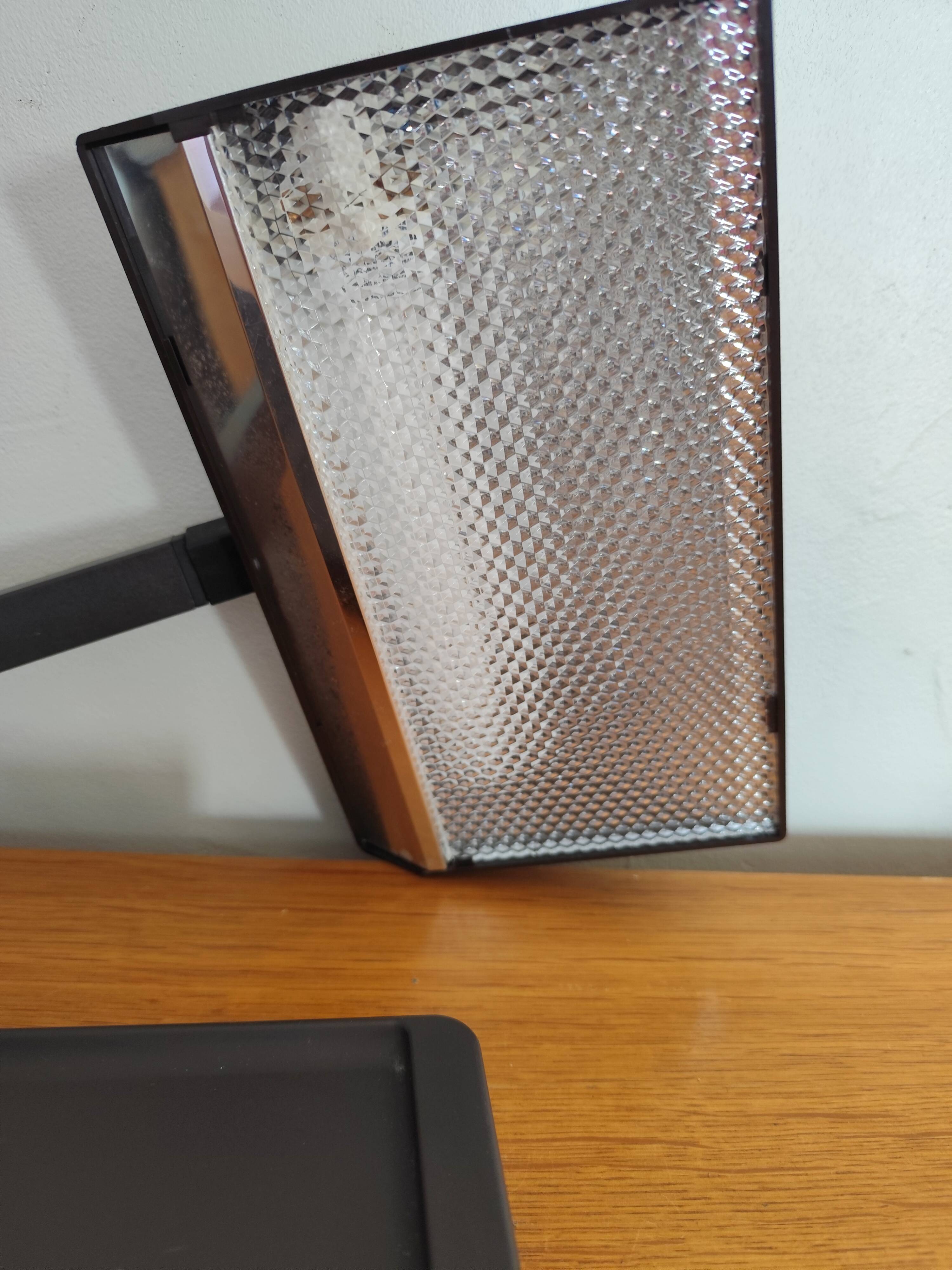 Work lamp, adjustable swivel desk lamp by Waldmann, Germany, 1970s.