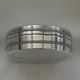 Small round silver metal box SNPA.