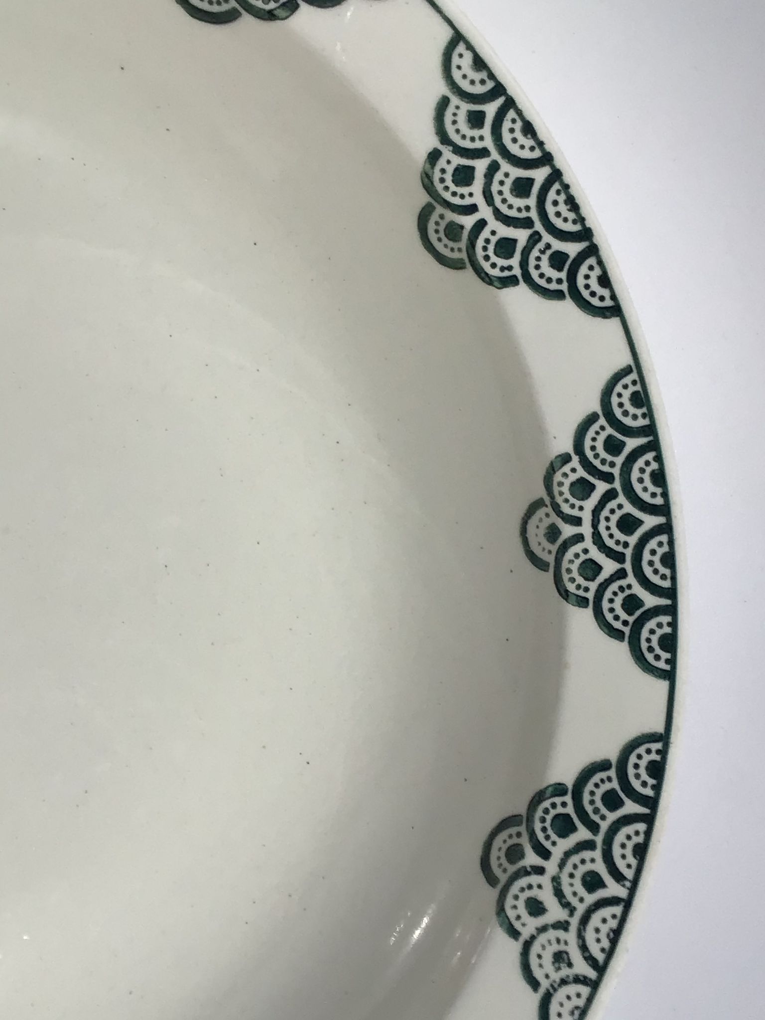 Old St Amand deep plate dark green