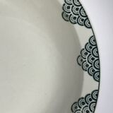 Old hollow dish St Amand dark green