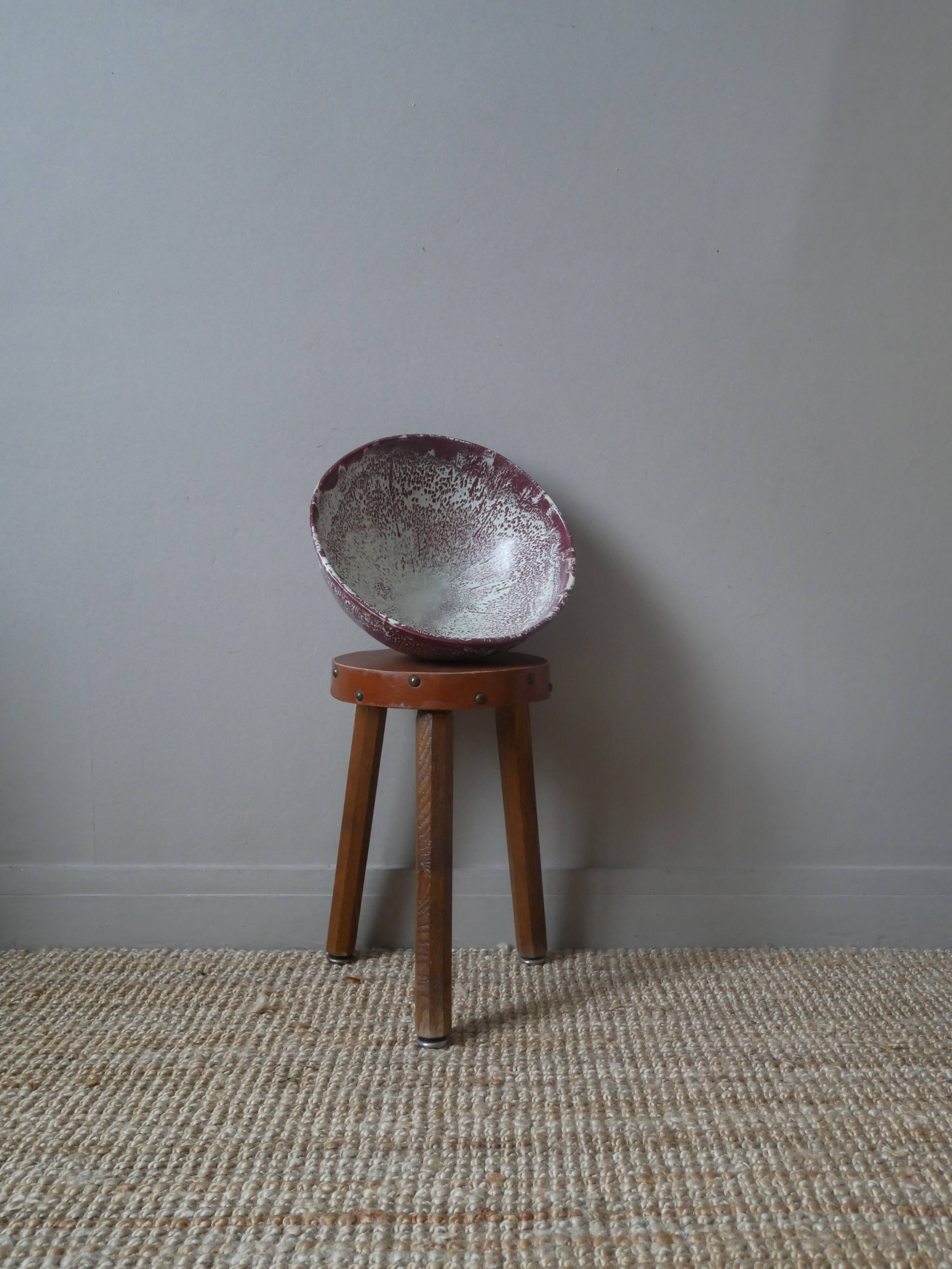 Handmade ceramic salad bowl, handcrafted pottery, handmade object