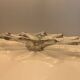 Large vintage crystal centrepiece bowl