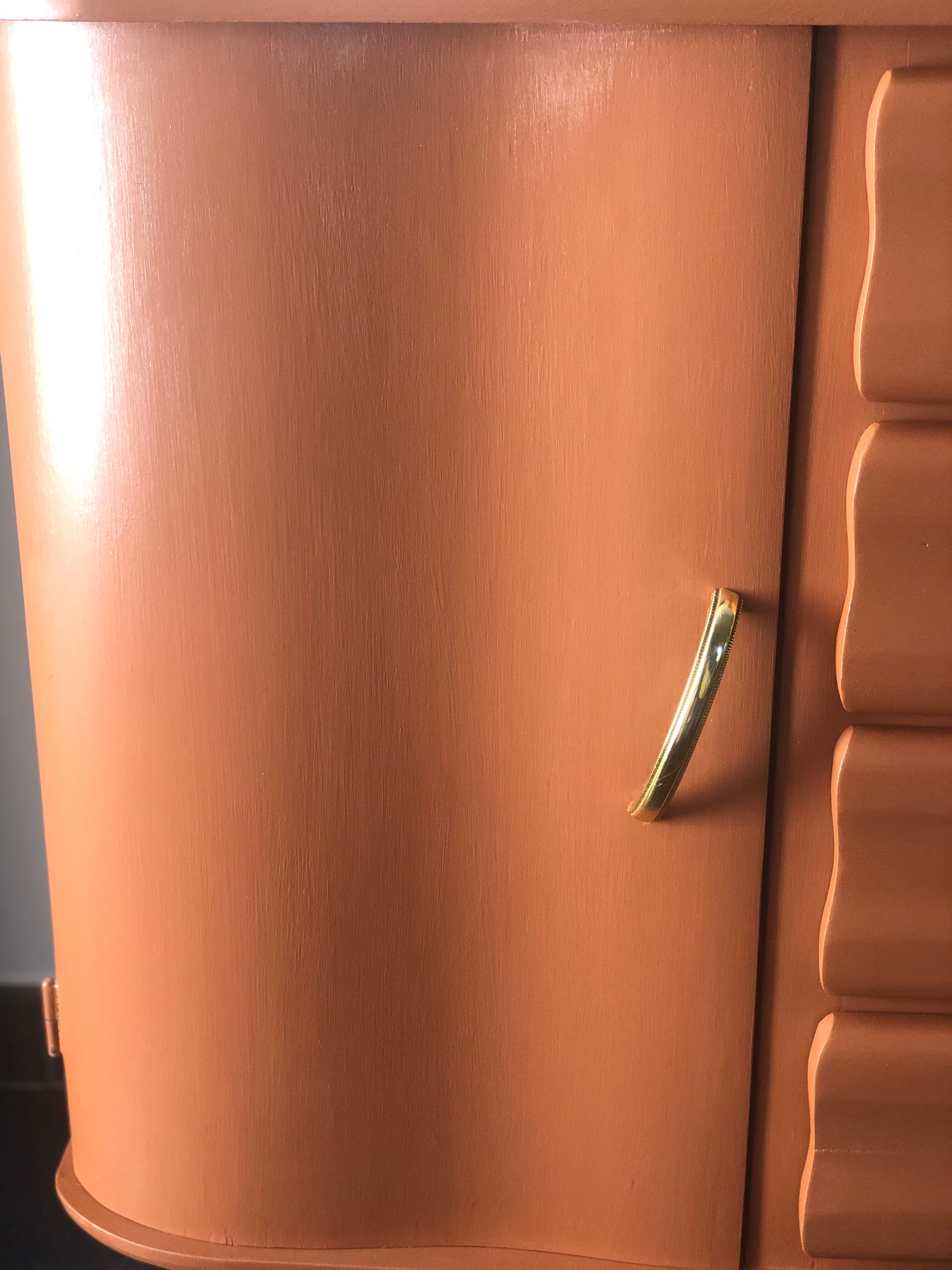 Terracotta vintage chest of drawers