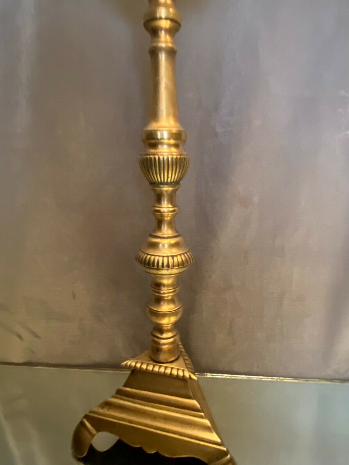 Large bronze candle pique eighteenth Louis XIV