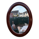 Miroir Art Déco d'époque - Cadre en Loupe d'Amboine sur Stuc circa 1925