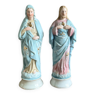 2 statuettes religieuses anciennes début XXème