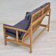 1970s, Danish design by Børge Mogensen, sofa model 2252, oak, furniture wool