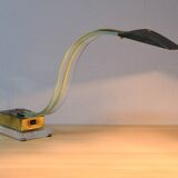 Mid Century Modern Lucite Serpent Table Lamp Cobra Brass