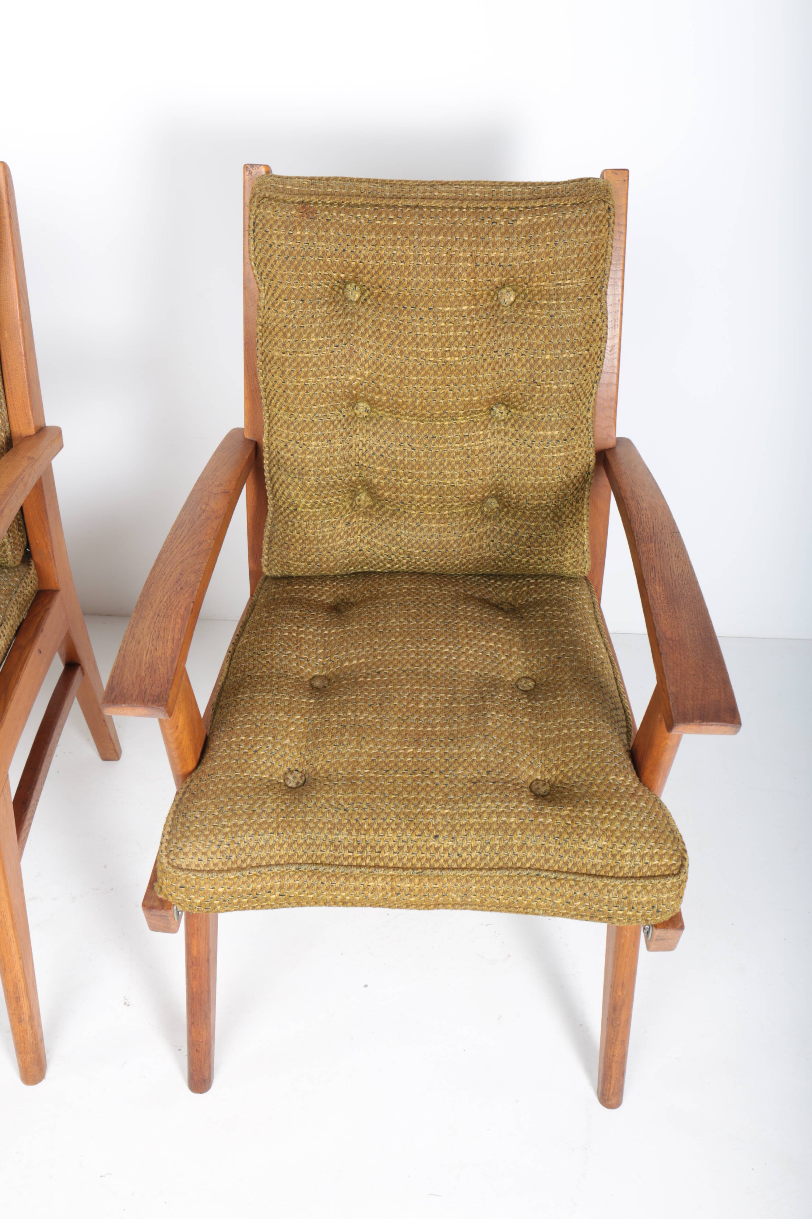 Set of 4 vintage Free-Span FS-116 armchairs, 50s