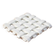 Dessous de plat céramique tressée vintage, dessous de plat blanc, trivet