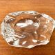 Mid-century Scandinavian heavy frosted glass table and ashtray, 1960s, set of 2.
