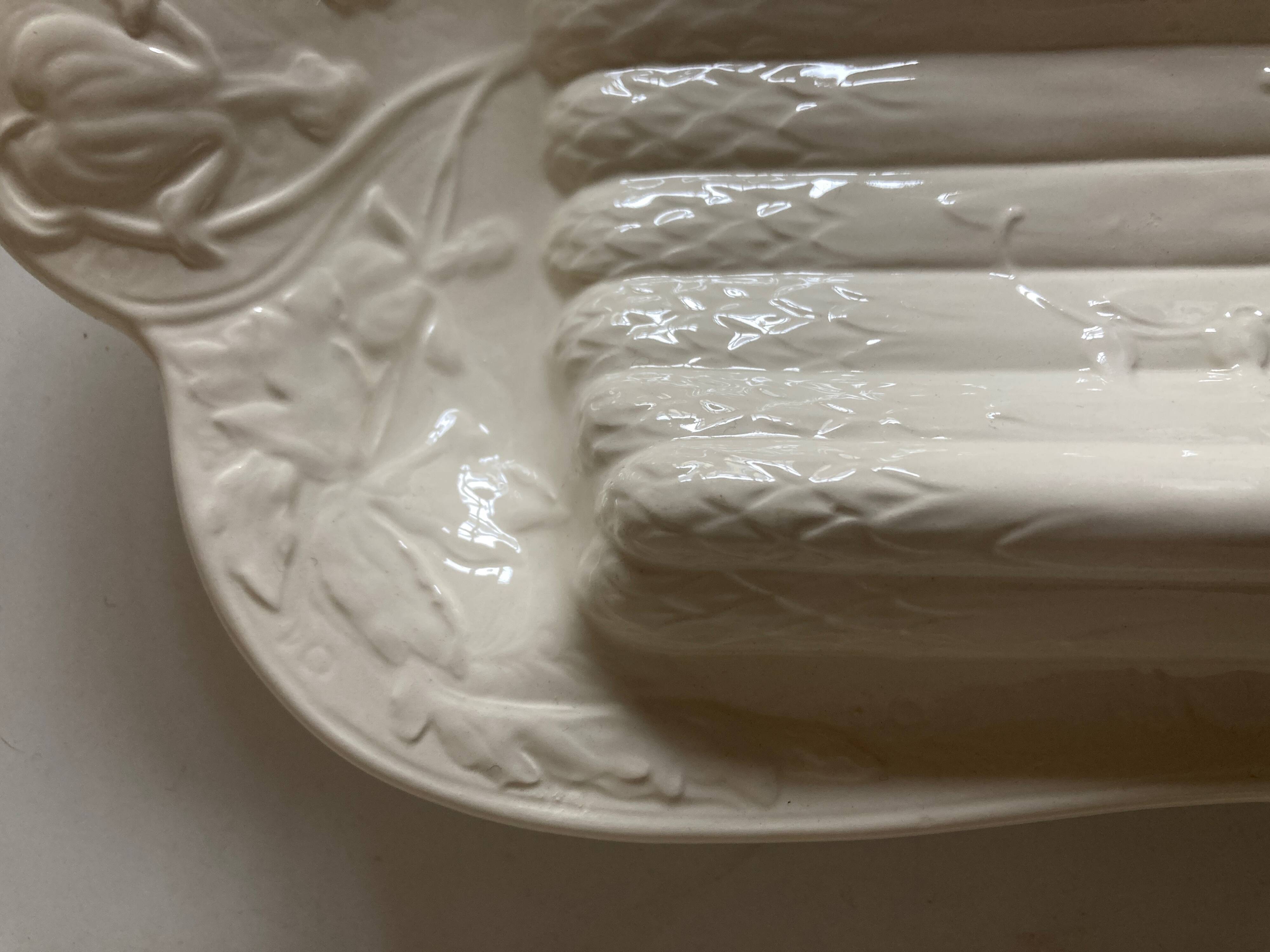 St. Clément ivory ironstone asparagus dish