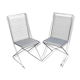 Paire de chaises Wire Till Behrens design annees 80