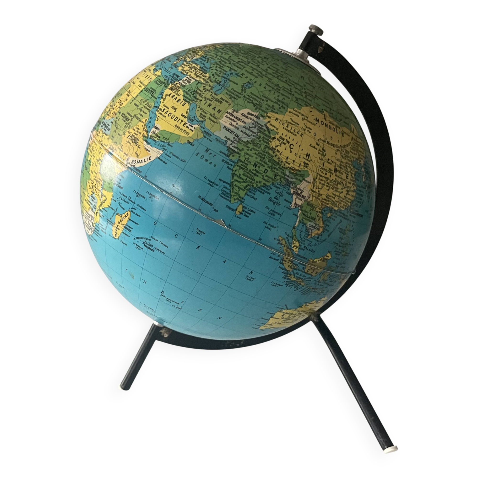 Tripod terrestrial globe