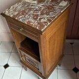 Small Art Deco bedside table with marble top